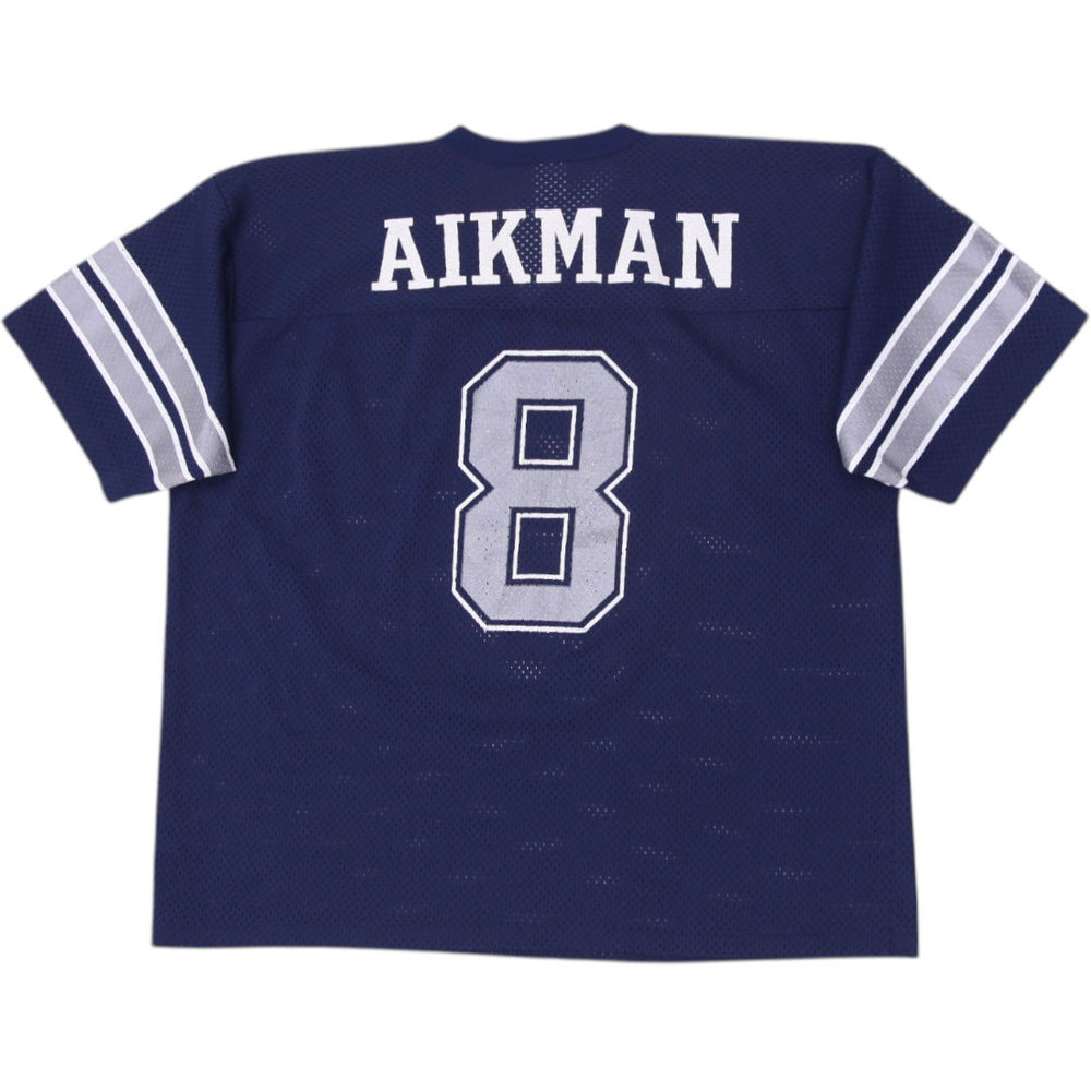 Vintage Logo 7 Dallas Cowboys NFL Football Navy Mesh Aikman #8 Jersey XL Made In USA | Migration_Jerseys - Si | Fashion Rerun