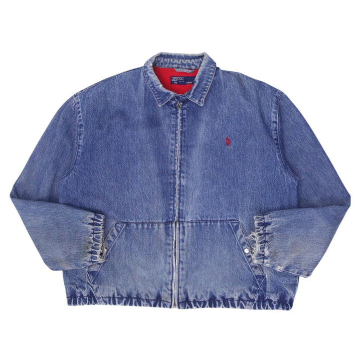 Vintage 90s Polo By Ralph Lauren Distressed Denim Jacket