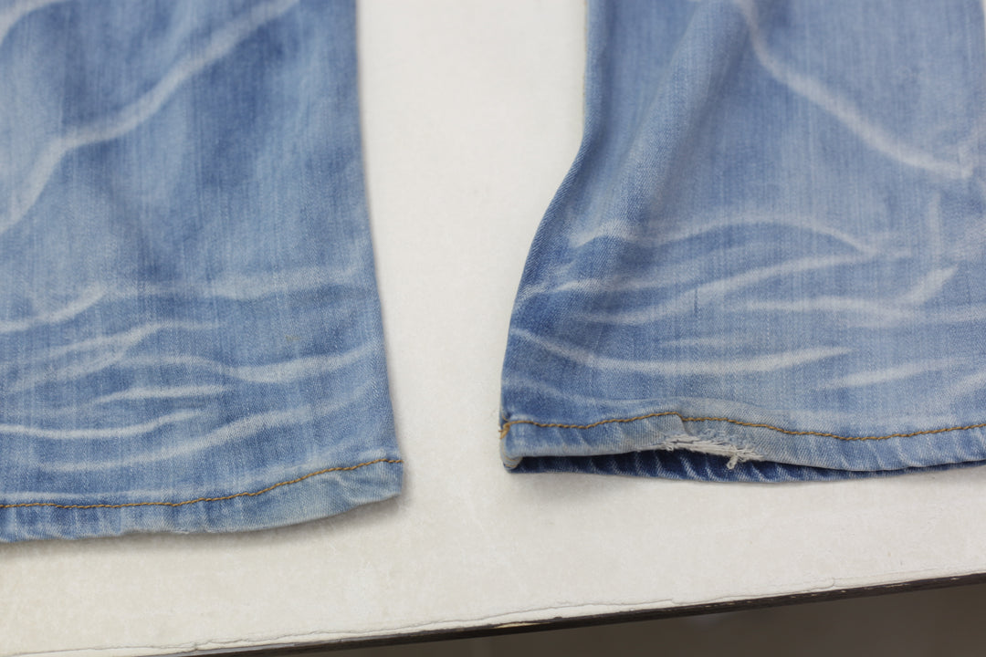 Y2K Mens Ace Affliction Patches Washed Jeans