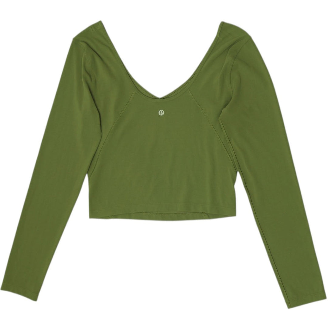 Ladies Lululemon Align Long Sleeve Cropped Nulu Top
