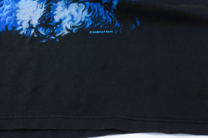 Vintage Habitat Canoe Wolf Eagle T-Shirt Made in USA H.L Miller L