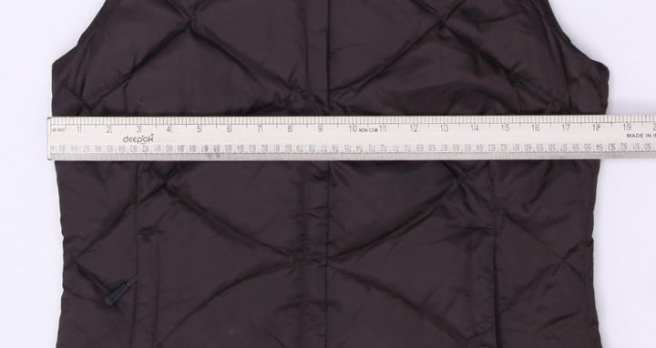 Ladies The North Face 550 Puffer Vest Brown Quilted Sleeveless Warm S