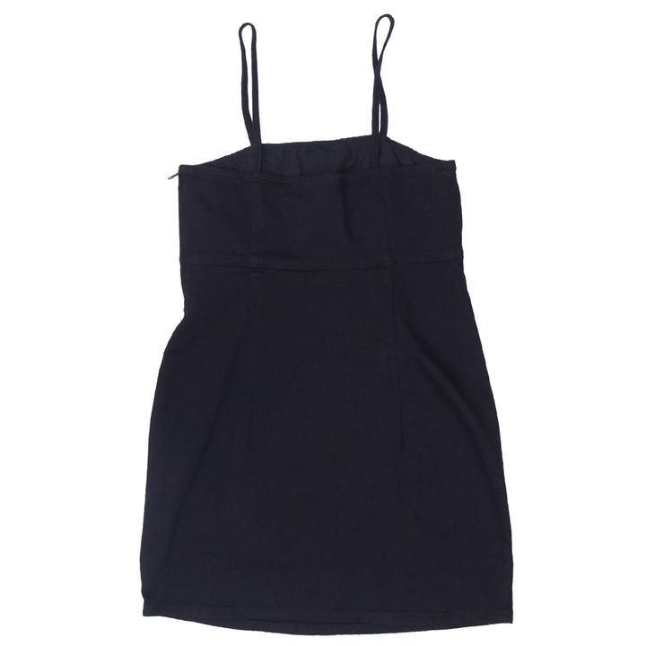 Ladies Zara Strappy Black Denim Short Dress
