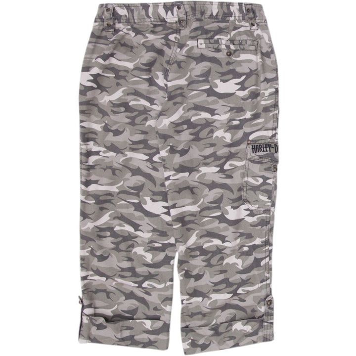 Ladies Harley Davidson Camouflage Cotton Workwear Utility Cargo Pants Size 6