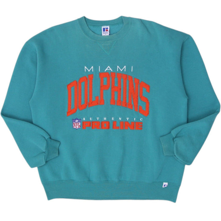 Vintage Mens Russell Athletic Sweatshirt Green Miami Dolphins NFL | Migration_Sweatshirts | Fashion Rerun