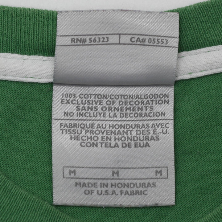 Vintage Nike Swoosh Embroidered Check Spellout Green T-Shirt