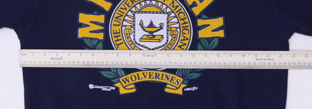 Vintage Mens University of Michigan Navy Sweatshirt Graphic NCAA | Migration_Sweatshirt - View 6 | Fashion Rerun