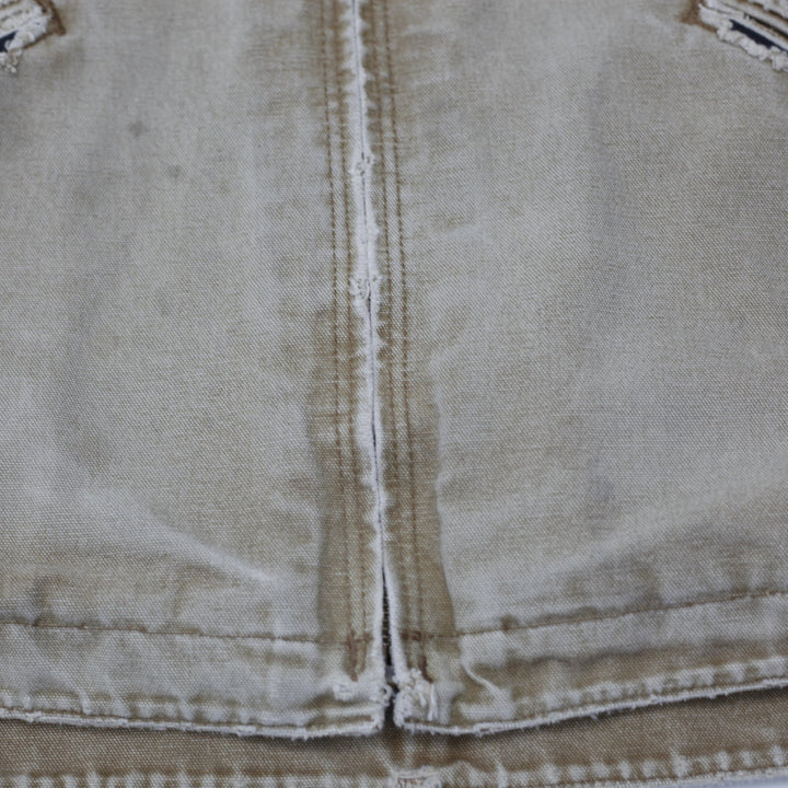 Vintage Carhartt J141 BRN Sherpa Lined Sandstone Duck Jacket Size XL