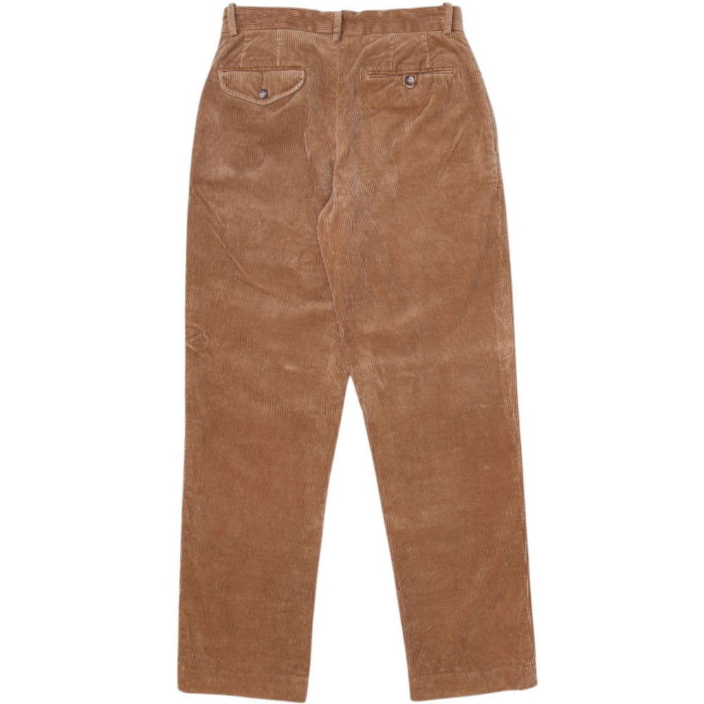 Vintage Mens Polo Ralph Lauren Brown Classic Fit Corduroy Pants Size 32/30 | Migration_Pants - Side View | Fashion Rerun