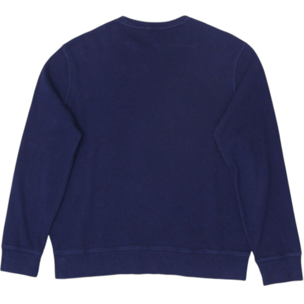 Mens Polo Ralph Lauren Navy Blue Estate Rib Sweater | Migration_Knitwear & Sweaters RL Collection - Side View | Fashion Rerun