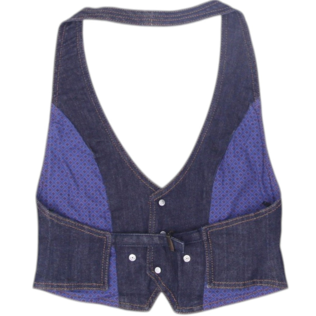 Y2K Ladies Springfield Halter Denim Vest | Migration_Y2K Tops - Side View | Fashion Rerun
