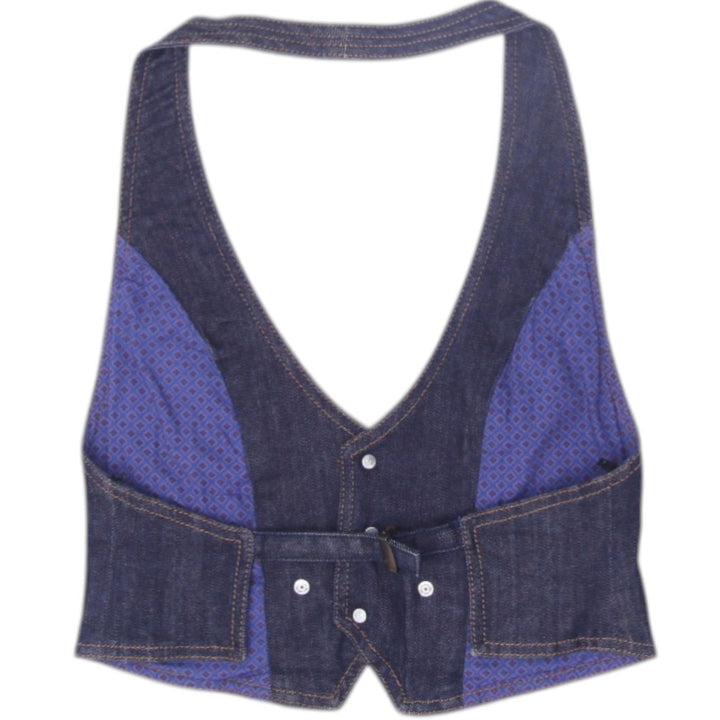 Y2K Ladies Springfield Halter Denim Vest | Migration_Y2K Tops - Side View | Fashion Rerun