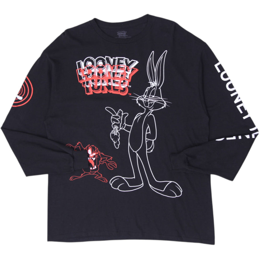 Mens Looney Tunes Bugs Bunny Marvin The Martian Long Sleeve T-Shirt Size XL