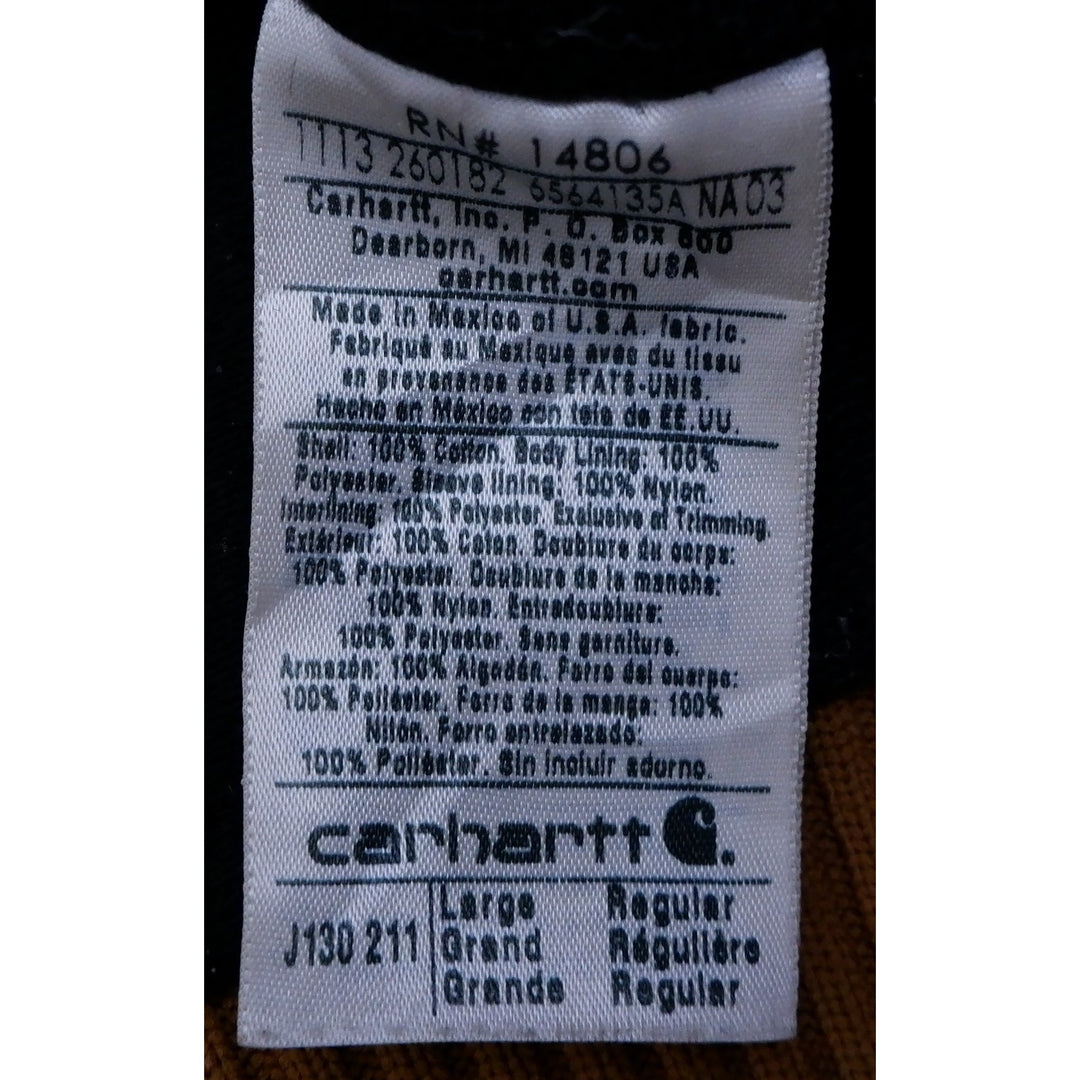 Mens Carhartt J130 211 Canvas Paint Marks Distressed Workwear Jacket | Migration_Jackets - Detail View | Fashion Rerun