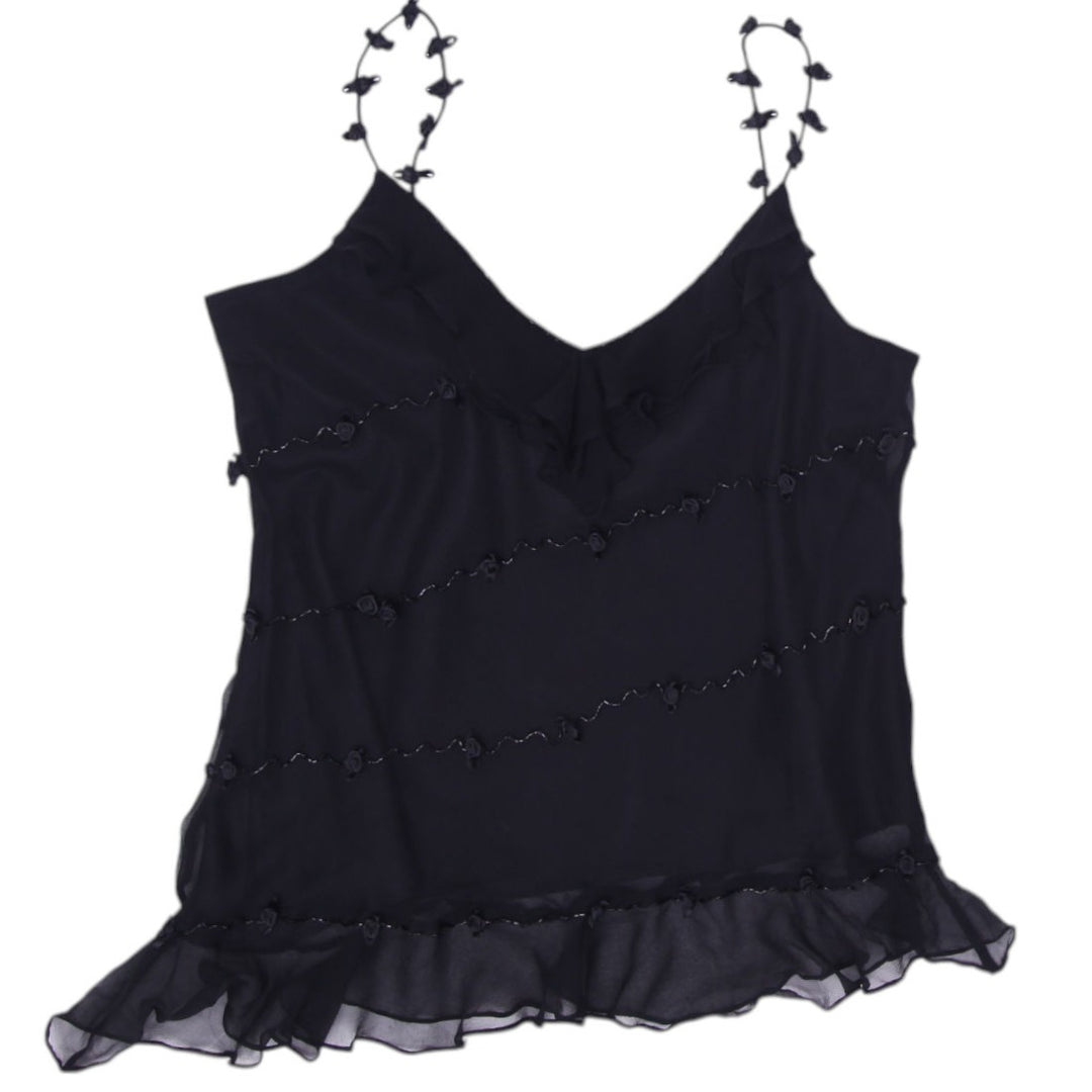 Y2K Ladies Mixit Camisole Silk Ruffle Detail Top Size 12 | Migration_Y2K Tops | Fashion Rerun