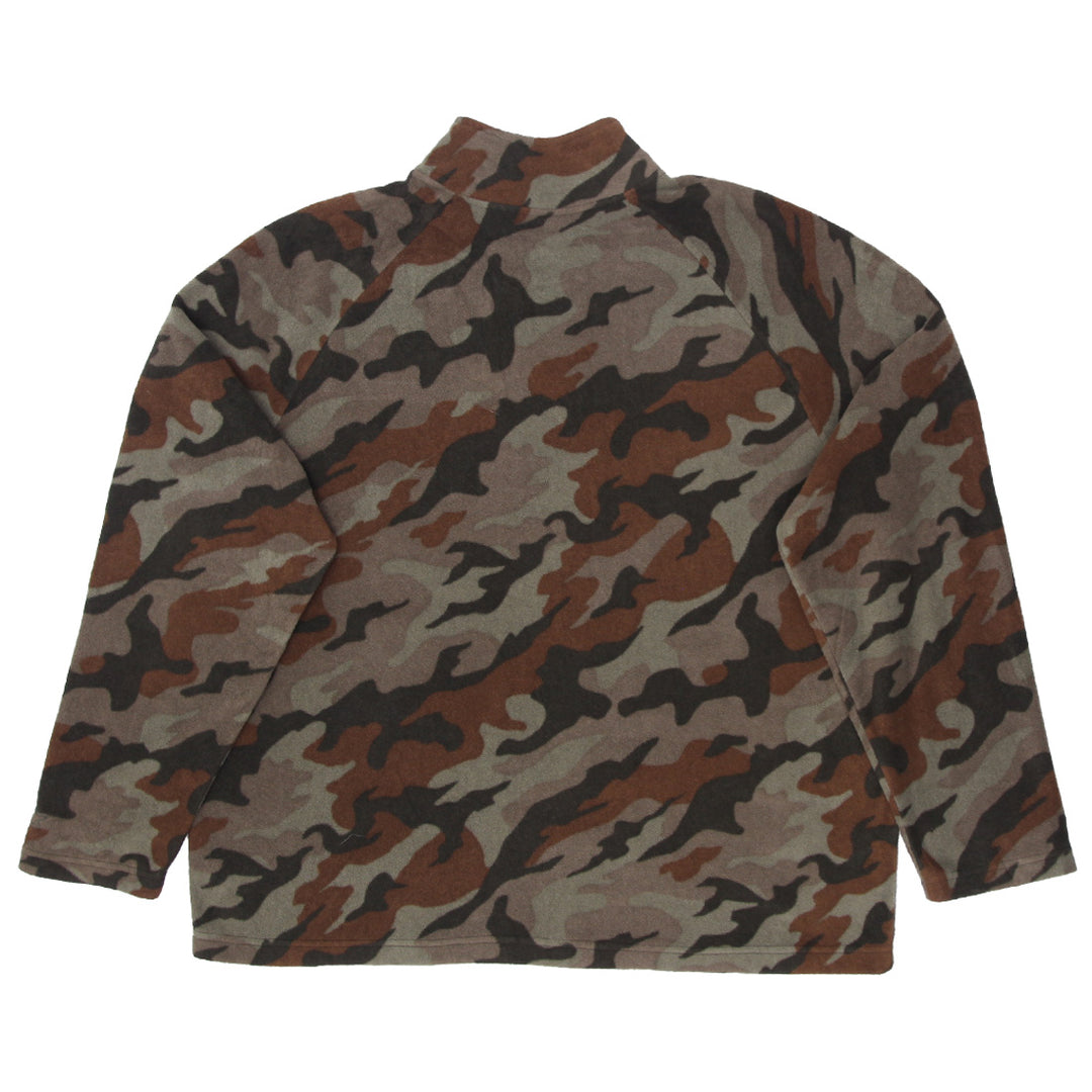 Mens Quarter Zip Camo Starter Fleece Jacket