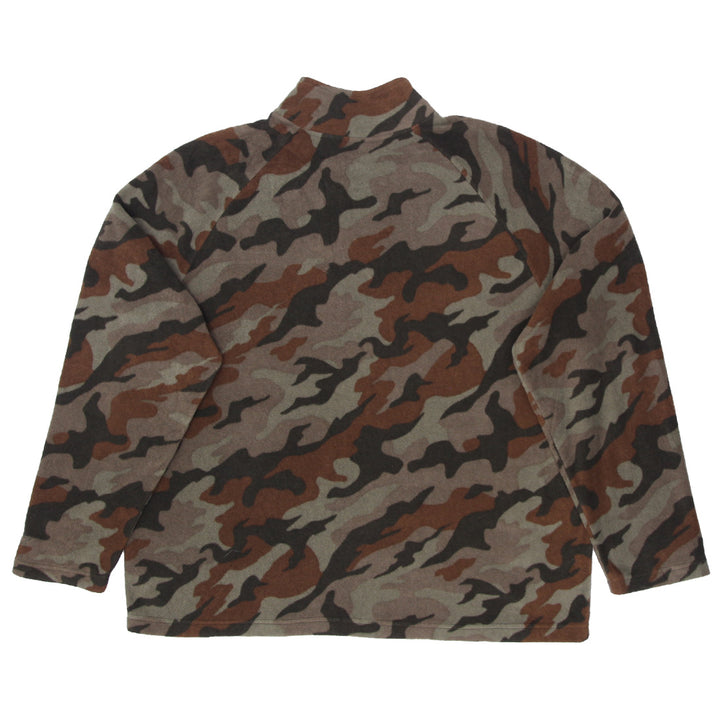 Mens Quarter Zip Camo Starter Fleece Jacket