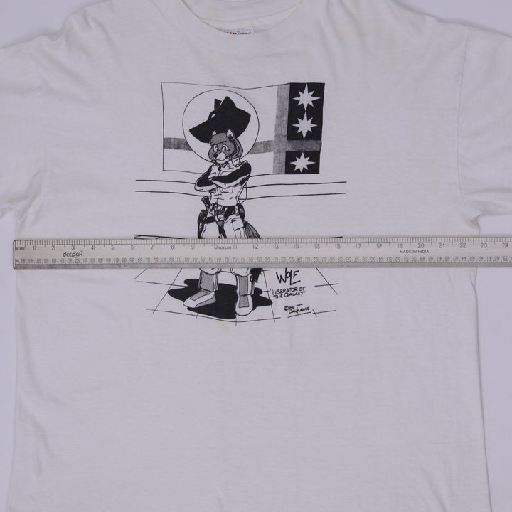 Vintage 1989 Space Wolf: Liberator of the Galaxy Graphic T-Shirt USA XL