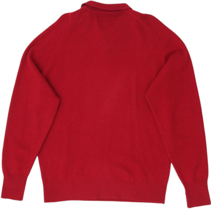 Vintage Mens Polo By Ralph Lauren Sweater Red Lambswool Knitwear Size M | Migration_Jumper & Knitwear RL Coll | Fashion Rerun