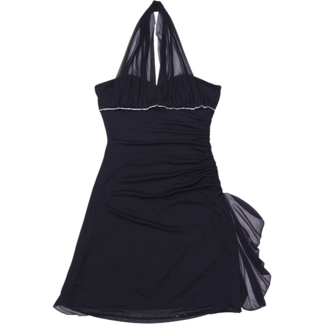Y2K Ladies Jessica Halter Ruched Mini Dress Size 10P