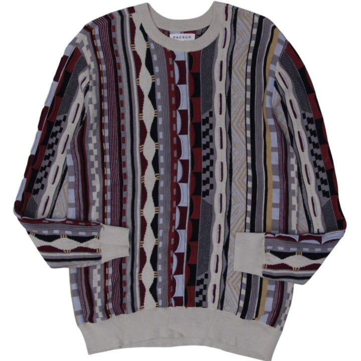 Mens Pacsun Sweater Multi Color Coogi Style Geometric Knitwear | Migration_Jumper & Knitwear | Fashion Rerun