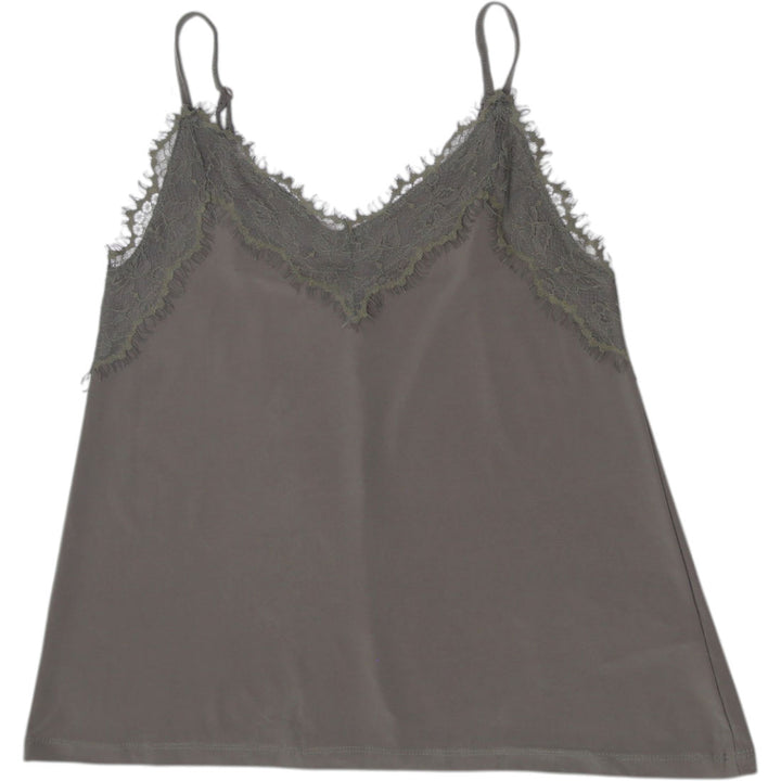 Y2K Ladies Amisu Olive Green Lace Cami Strappy Top Size XS