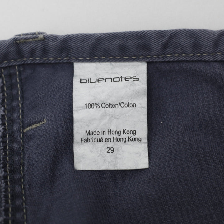 Y2K Ladies Bluenotes Low-Rise Button-Fly Flare Cargo Pants Size 29
