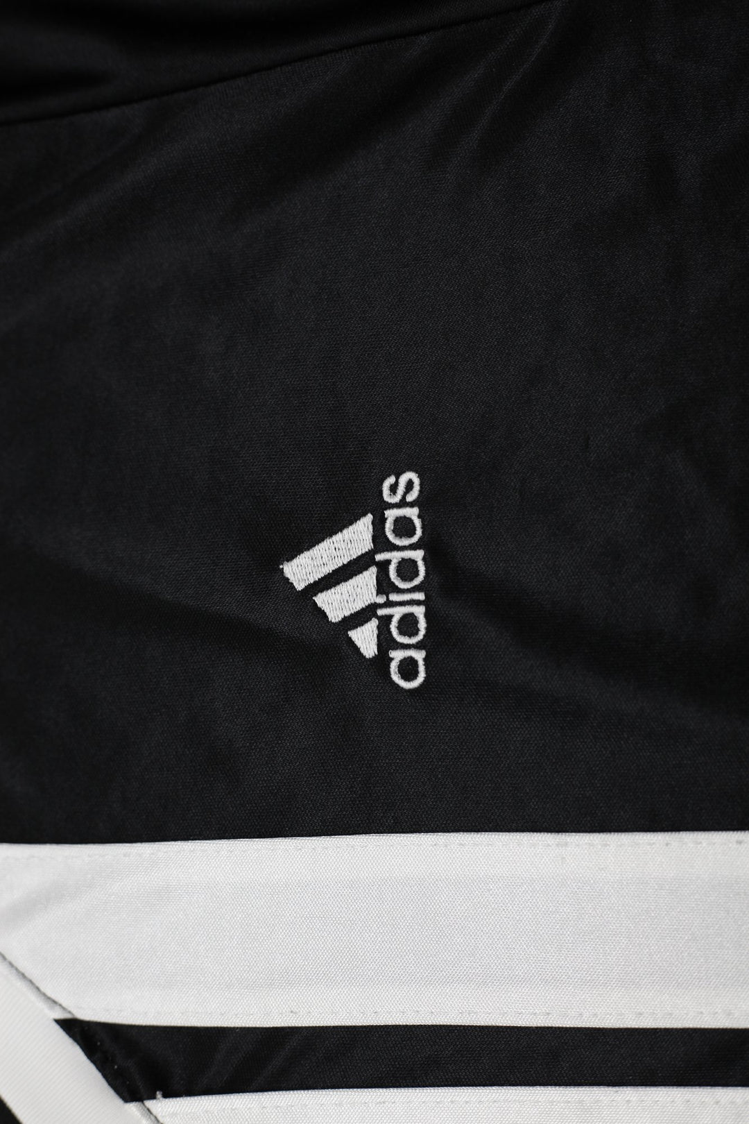 Vintage Mens Adidas Jersey Black Long Sleeve Striped V-Neck