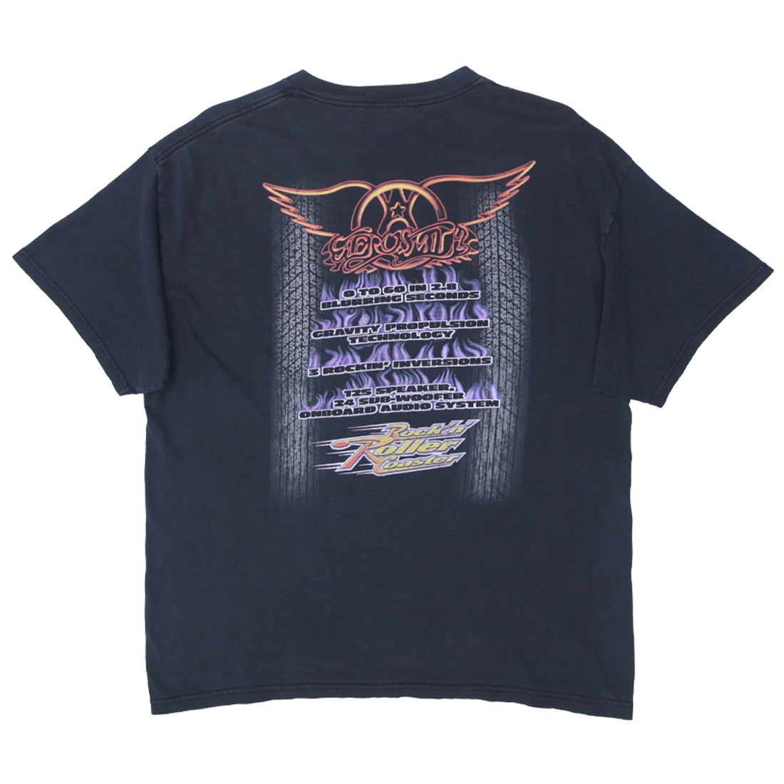 Shop 2004 Vintage Aerosmith Tour Band T-Shirt Black Tennessee