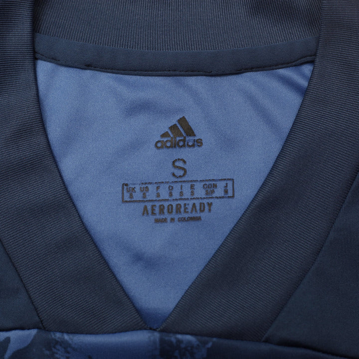 Mens Adidas Colombia 2020-21 Away Football Jersey Blue Camo Size S