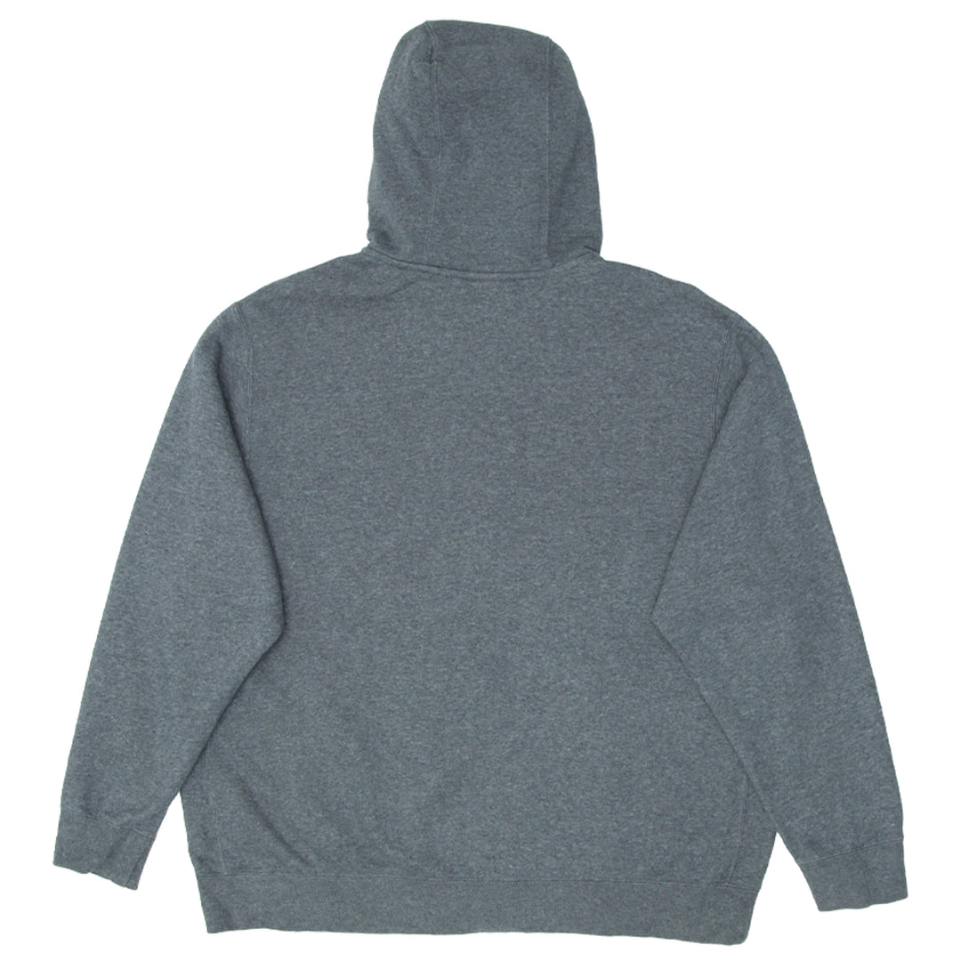 Mens Nike Logo Embroidered Full Zip Gray Hoodie - Fashion Rerun Vintage Migration_Sweaters