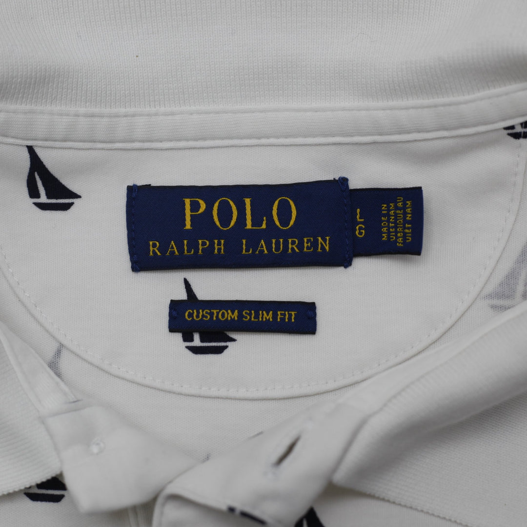Mens Ralph Lauren Custom Slim Fit Polo T-Shirt Size L