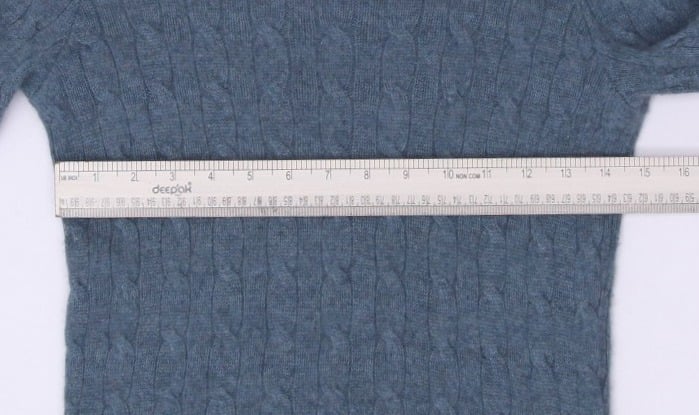 Vintage Ladies Ralph Lauren Slim Fit Cable Knit 100% Cashmere Sweater