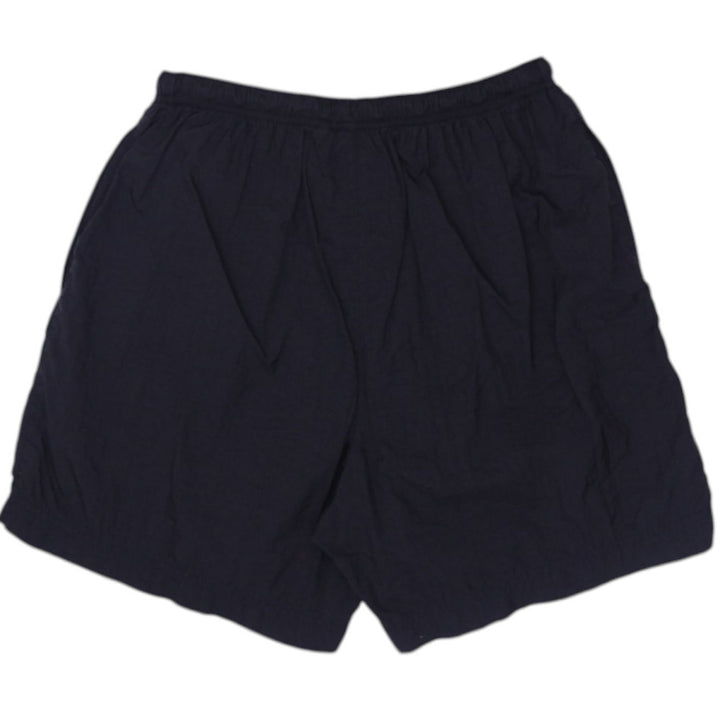 Vintage Ladies Nike Adjustable Waistband Black Sports Nylon Shorts | Migration_Shorts - Side View | Fashion Rerun