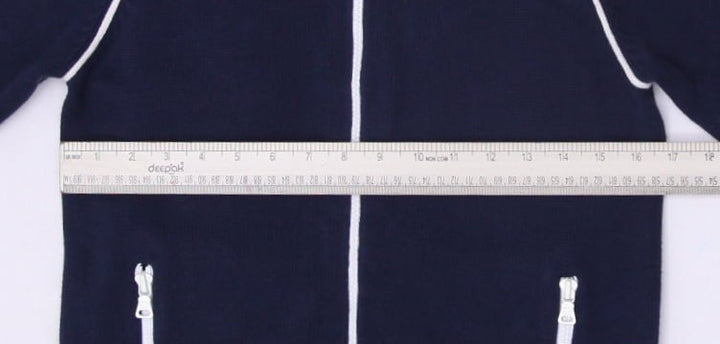 Vintage Ladies Polo Jeans Co. Navy Full Zip Cotton Jacket L | Migration_Jackets - Detail View | Fashion Rerun