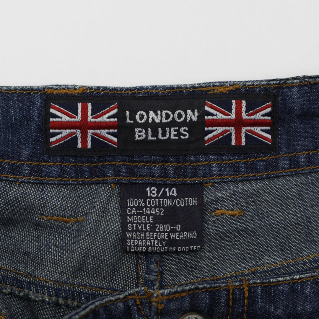 Y2K Ladies London Blues Pocket Long Style Denim Skirt Size 13/14