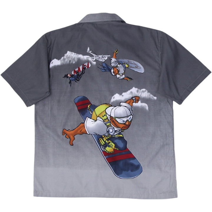 Mens Breakaway Skateboard Skater Print Short Sleeve Shirt