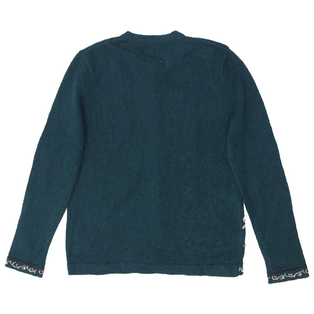 Vintage Tabi Floral Embroidered Button Down Sweater Ladies - Fashion Rerun Vintage Migration_Sweaters
