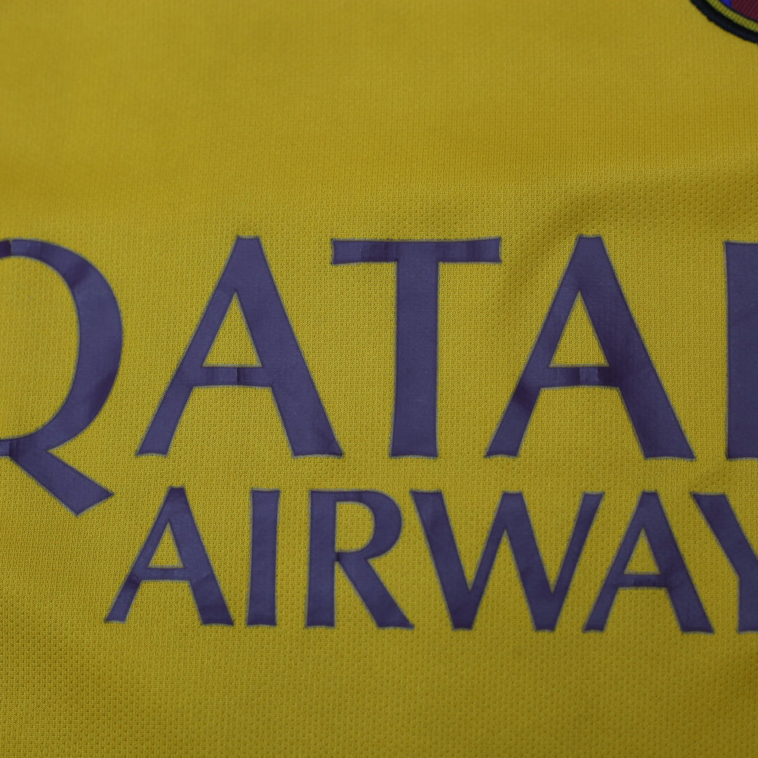 Mens Nike FC Barcelona Qatar Airways Senyera Away Football Shirt Jersey Size L