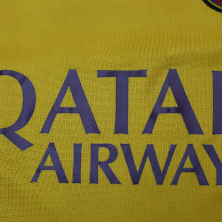 Mens Nike FC Barcelona Qatar Airways Senyera Away Football Shirt Jersey Size L