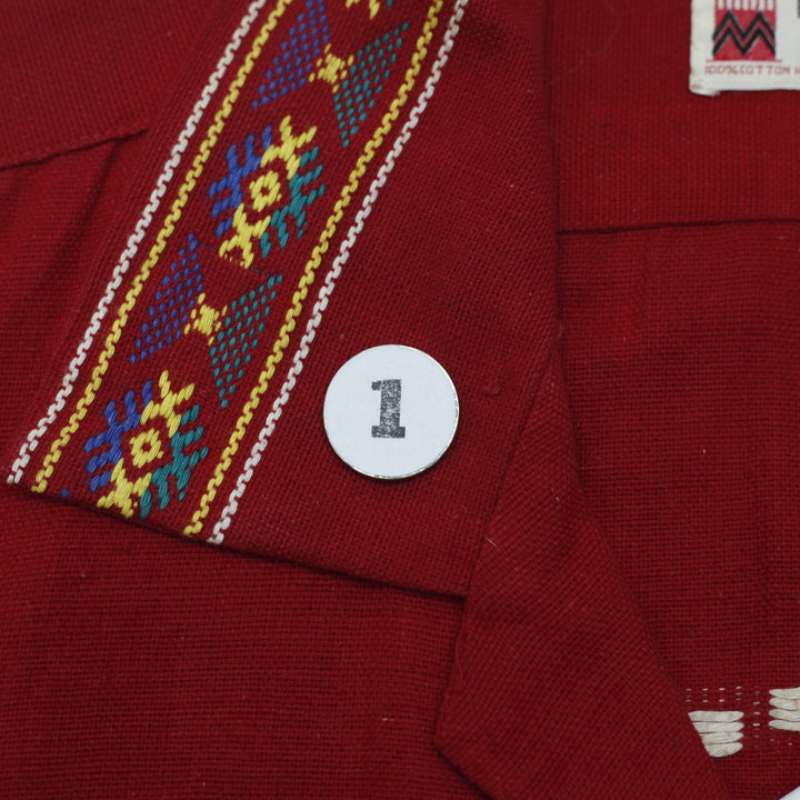 Vintage 80s Panajachel Quetzal Huipil Shirt