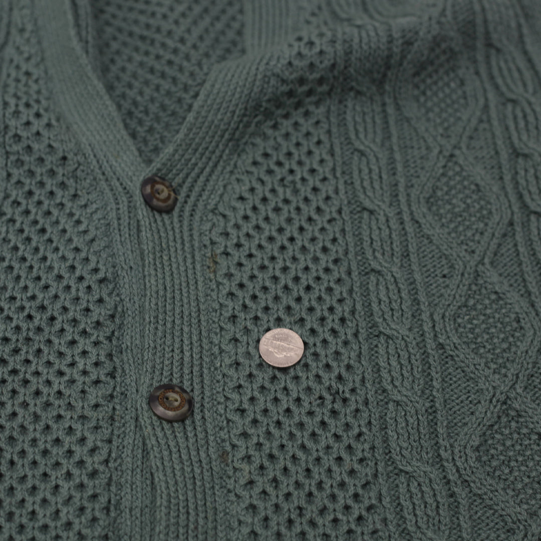 Vintage Knitted Cardigan Sweater Green - Fashion Rerun Vintage Migration_Sweaters