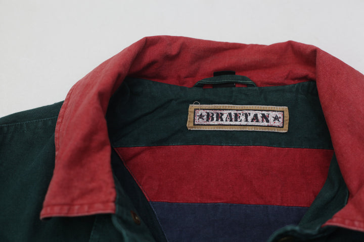Rugged Green Canvas Braetan Jacket, Vintage 1990s Ladies