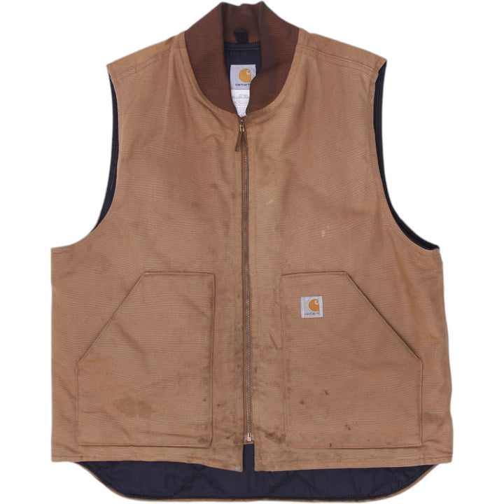Carhartt V01 BRN Arctic Quilt-Lined Duck Workwear Utility Vest Size L | Migration_Vests | Fashion Rerun