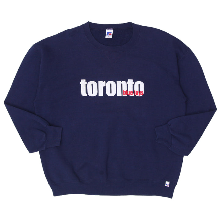 Vintage Russell Athletic Toronto Blue Jays Sweatshirt XXL Made in USA Navy - Fashion Rerun Vintage Migration_Sweaters