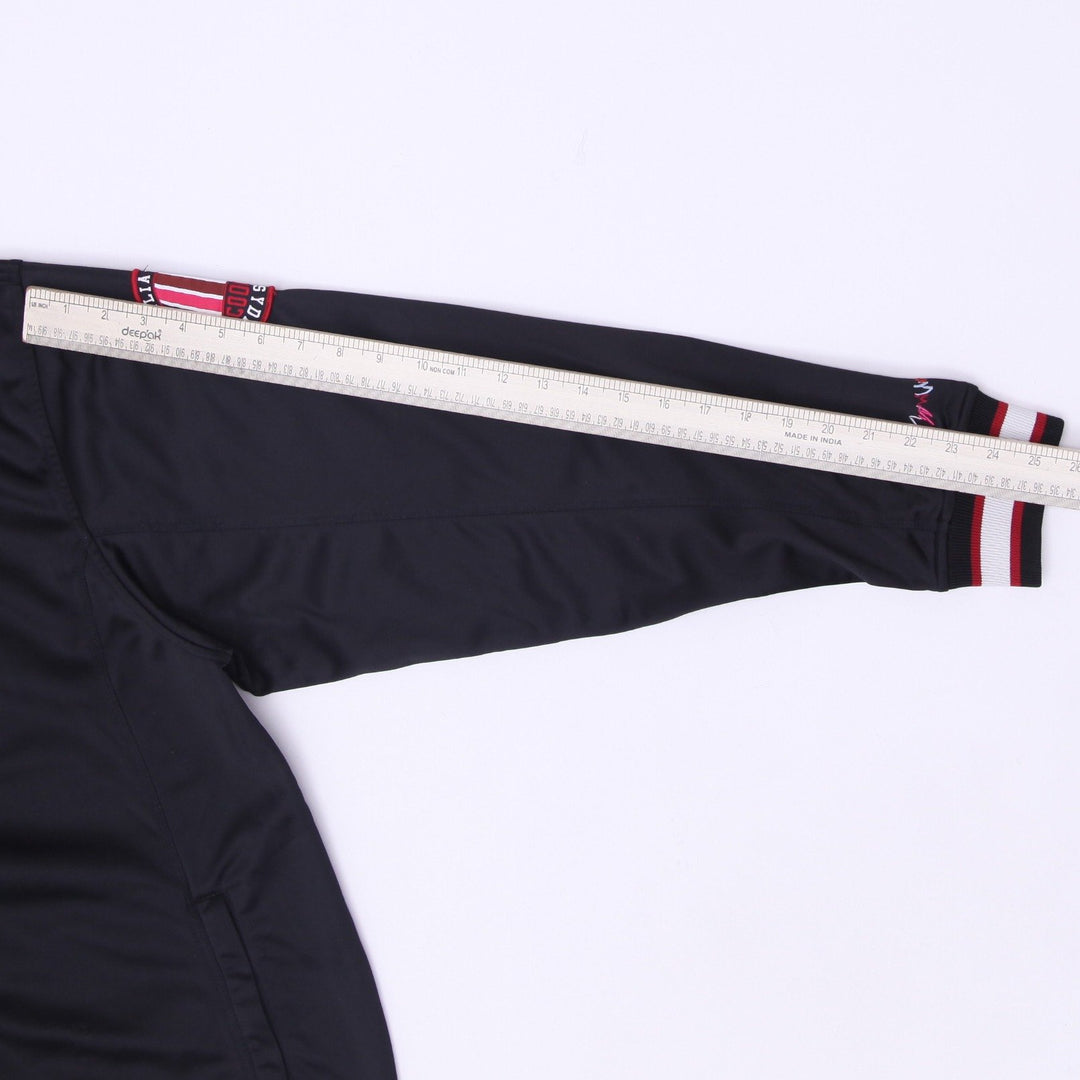 Vintage Mens Coogi Australia 1969 Track Jacket Black Red Embroidered Size XXL