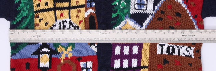 Vintage 90s Ladies Birch Bros Holiday Christmas Graphic Knit Sweater Size L