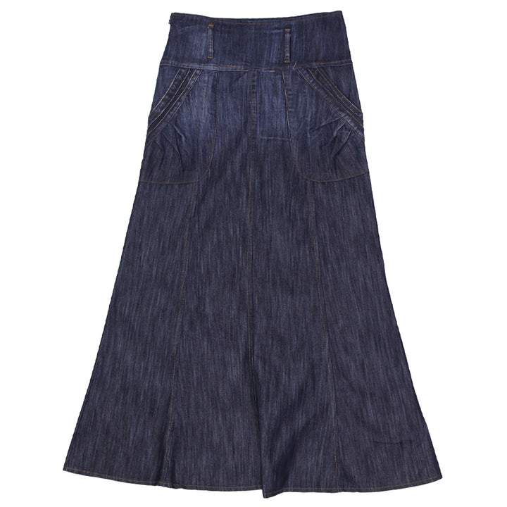 Y2K Ladies Flared Denim Long Skirt