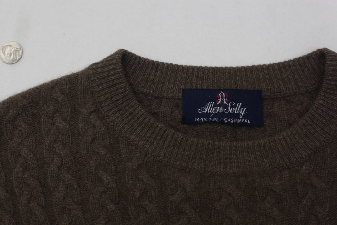 Mens Allen Solly 100% 2 Ply Cashmere Cable Knit Sweater