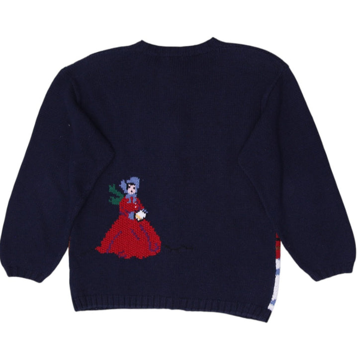 Vintage 90s Ladies Birch Bros Holiday Christmas Graphic Knit Sweater Size L